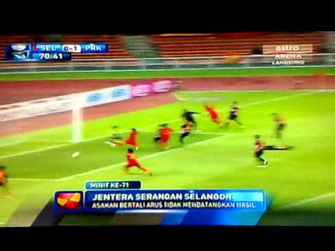 SELANGOR VS PERAK (1-1) MSL 10/05/2013 STADIUM SHAH ALAM free kick cantik