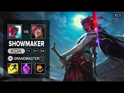 Showmaker Yone Mid vs Sett - KR Grandmaster Patch 11.1