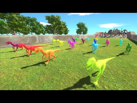Race to eat NEON DEINONYCHUS - Animal Revolt Battle Simulator