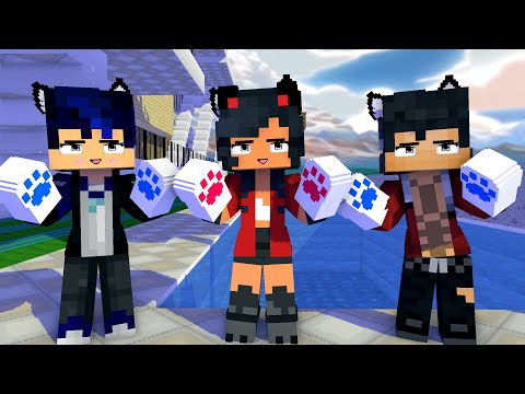 PAW DANCE SHUFFLE SIMPLE DIMPLE ULTIMA APHMAU CREW EIN & AARON - MINECRAFT ANIMATION #shorts