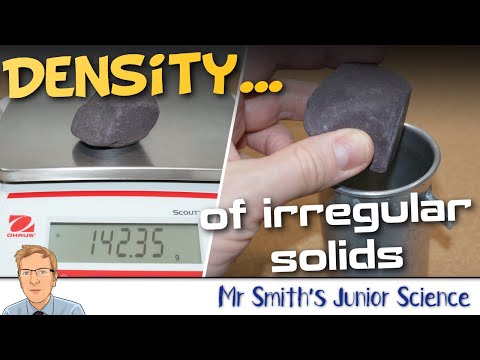 MEASURING THE DENSITY OF AN IRREGULAR SOLID - science experiments to try yourself