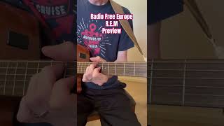 How To Play Radio Free Europe REM Preview Acoustic Guitar Lesson