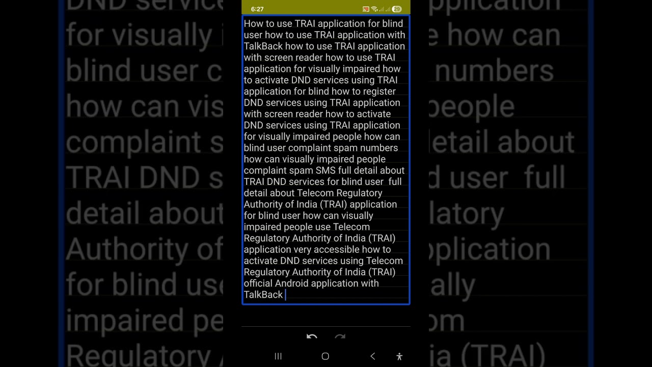 TRAI Telecom Regulatory Authority of India app DND services activate for blind increase privacy 
