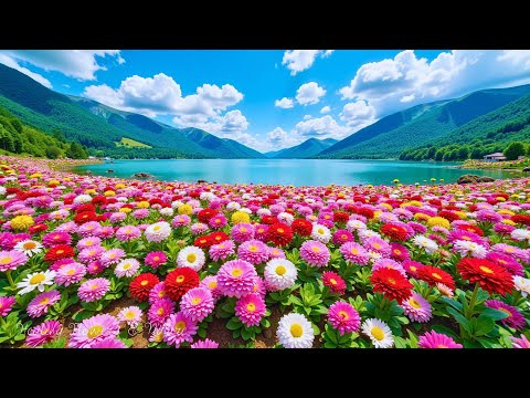 The most beautiful flowers with peaceful music for relaxation 🌸 Healing music for the soul