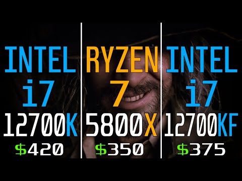 INTEL i7 12700K vs RYZEN 7 5800X vs INTEL i7 12700KF || PC GAMES BENCHMARK ||
