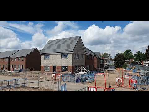 New Housing Estate - Merlin Rd at York Rd / Cateswell Rd, Hall Green Birmingham