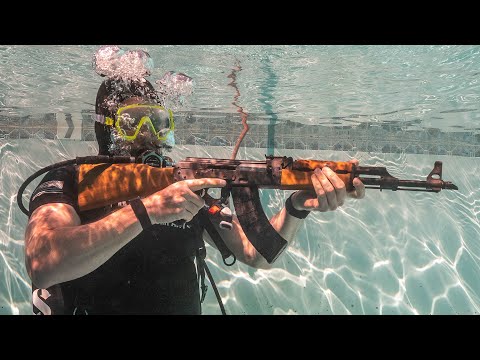 Firing an AK47 Underwater