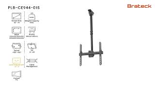 Telescopic Full-motion TV Ceiling Mount PLB-CE944-01S | Brateck