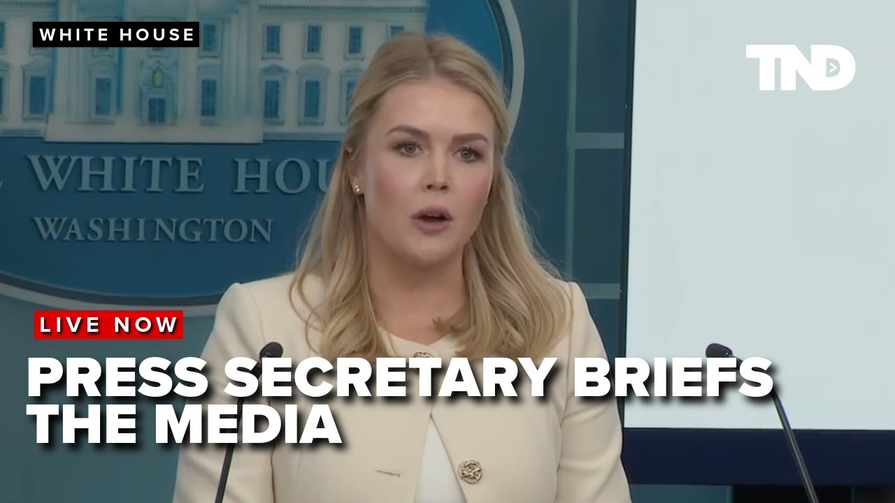 White House Press Secretary Karoline Leavitt briefs the media