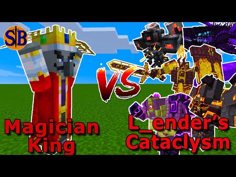 Reworked Magician King VS L_ender's cataclysm Bosses | Minecraft Mob Battle