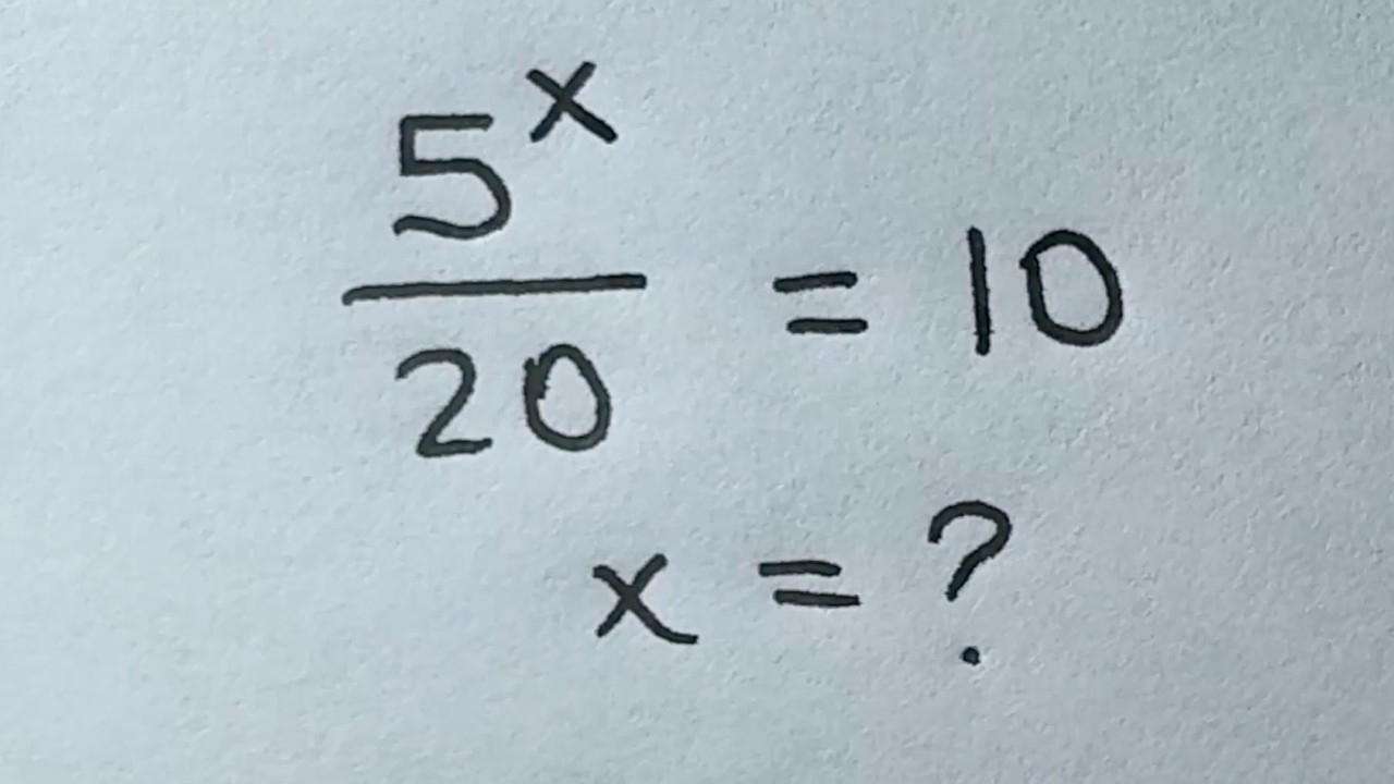 Solve for x in this nice exponential equation | Math Olympiad Mathematics