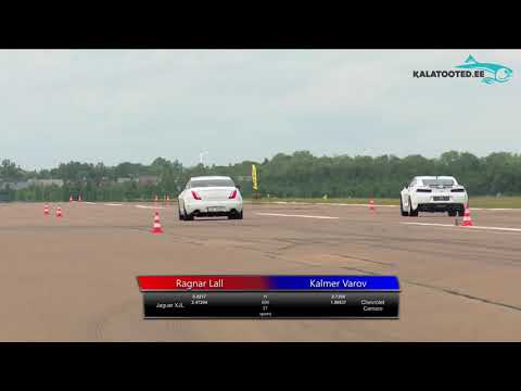 Ragnar Lall - Jaguar XJL vs Kalmer Varov - Chevrolet Camaro. Dragrace@KuressaareKiirendus2019