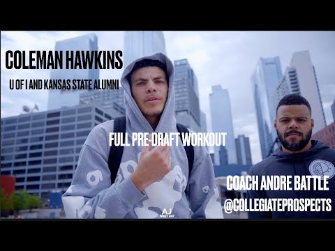 Coleman Hawkins FULL Pre-draft Workout!! Learn from the Pros - Mic'd Up with Coach Andre Battle!! 🔥