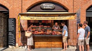 Inside a GERMAN BUTCHER SHOP 🇩🇪 Viktualienmarkt Market Street Food Tou