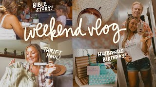 WEEKEND VLOG..mini thrift haul, coffee with friends, austin's birthday!