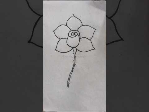 step by step flower drawing with pencil #shorts #drawing #art #rose #drawingsayantan