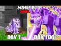I Survived 100 Days As An AMETHYST WOLF In HARDCORE Minecraft