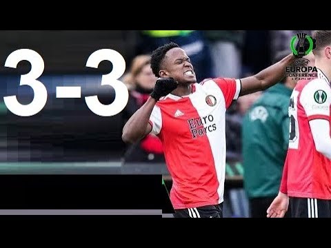 Feyenoord vs Slavia Praha 3-3 Europa Conference League  ● 07/4/2022 HD
