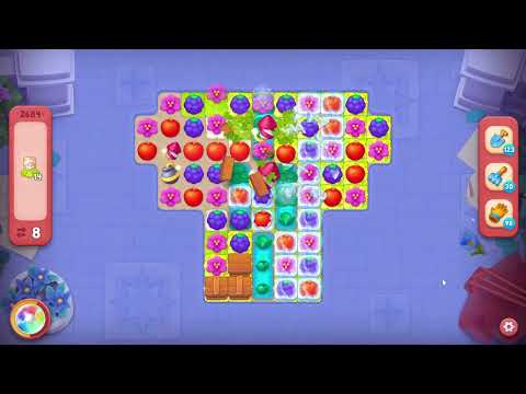 Gardenscapes 2684 Hard Level - 14 moves - NO BooSTERS