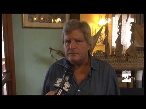 In Clusone, actor Mauro Di Francesco remembers his friend Giorgio Faletti. Antenna 2 TV 04/07/2014