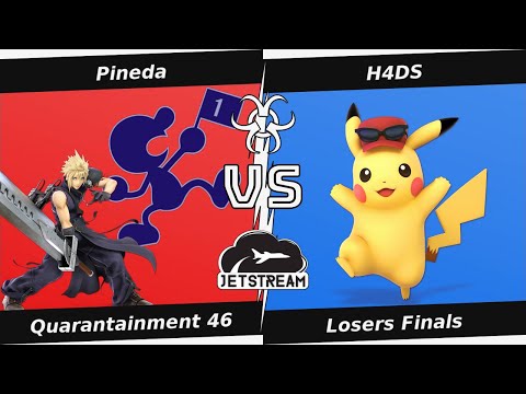 Quarantainment 46 Losers Finals - Pineda (Cloud, Game & Watch) Vs. H4DS (Pikachu) - SSBU