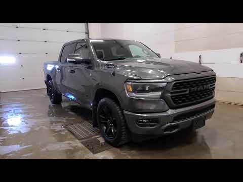 2022 Ram 1500 Sport 4x4 Crew Cab 5'7" Box in Gray for sale at Indian Head Chrysler Dodge Jeep Ram Ltd. in Indian Head, SK