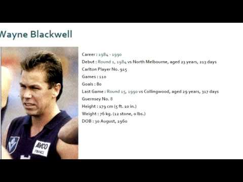 Wayne Blackwell 1986 - Carlton Football Club Past Player