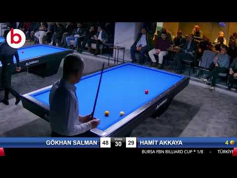 GÖKHAN SALMAN & HAMİT AKKAYA Bilardo Maçı - BURSA FBN BILLIARD CUP-1/8