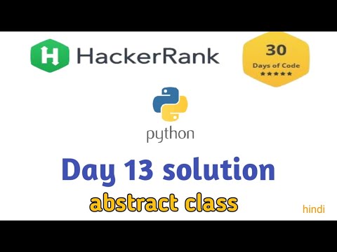 Hackerrank Day 13 Solution In Python Coding India Hackerrank Problem Solving