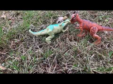 Stygimoloch vs Allosaurus (Stop Motion)
