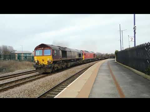 66011 & 60024 Passes Thornaby - 6D11 Lackenby BSC to Scunthorpe BSC