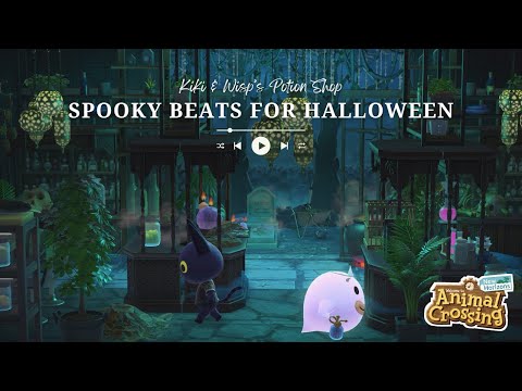 SPOOKY POTION SHOP AMBIANCE ft. KIKI & WISP 🔮 [ 2+ HOURS OF MUSIC ] | Animal Crossing New Horizons
