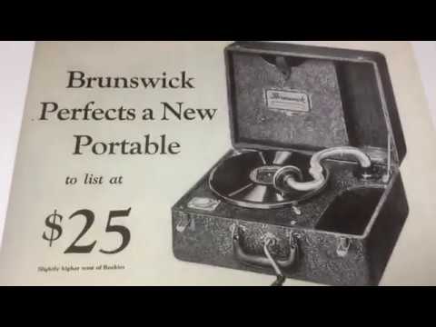 Brunswick 106 portable Panatrope discussion and Anchors Away!