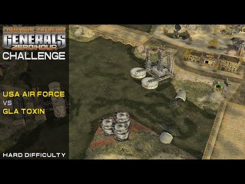 Command & Conquer: Zero Hour - Challenge - USA Air Force vs GLA Toxin [Hard] 1080p