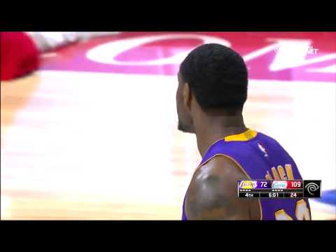 Tarik Black And one Dunk Lakers vs Clippers January 7, 2015 NBA