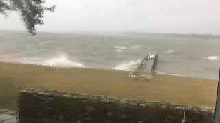 Storm Hitting at High Tide in Duxbury Bay