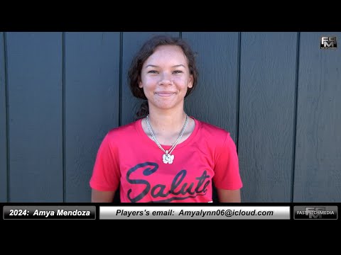 2024 Amya Mendoza 3.5 GPA - Shortstop and Catcher Softball Skills Video