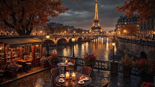 Paris Autumn Café Jazz Evening | Relaxing Jazz Music for Study, Focus &amp; Romantic Nights