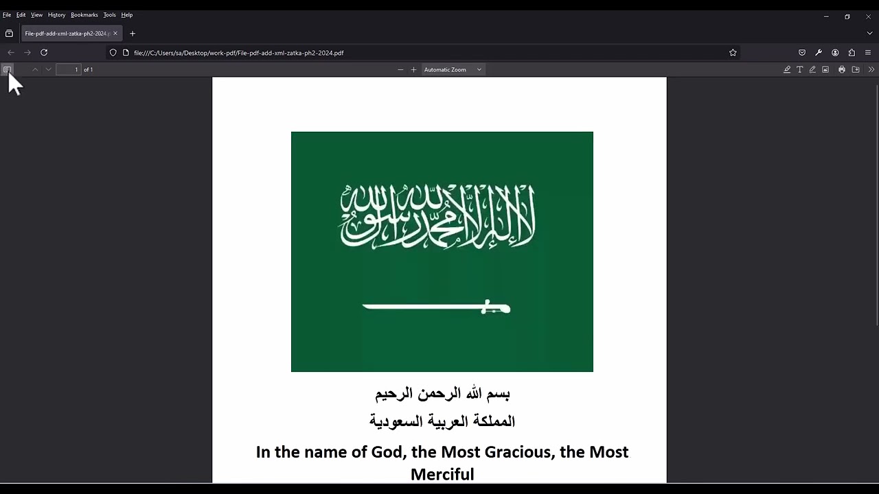 Attach xml file to pdf ZATKA PH2