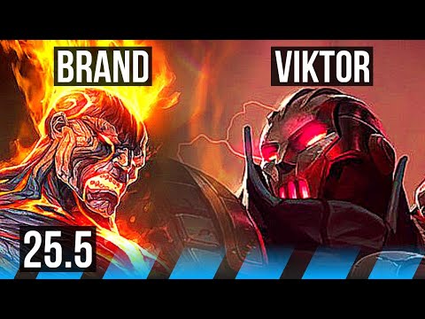 BRAND vs VIKTOR (MID) | 49k DMG, Legendary, 16/4/19, 500+ games | KR Master | 25.5