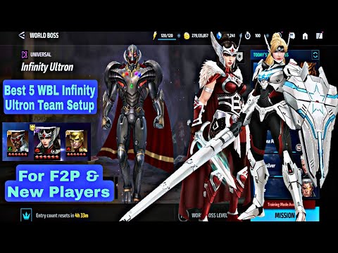 Best 5 WBL Infinity Ultron Team Setup For F2P & New Players - Marvel Future Fight