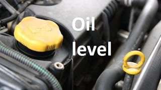How to check and top up , refill engine oil level  - 1.9 cdti