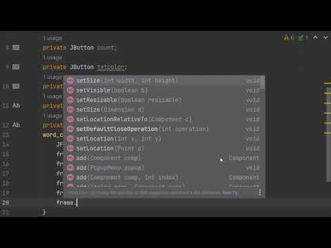 Word Counterjava Swing Example