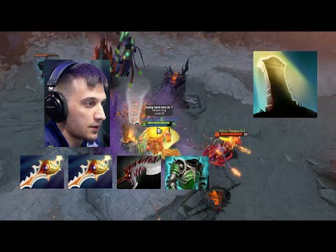 Arteezy raid boss Wraith King never dies! Epic comeback with 2 divine rapiers. Rank #1 vs #2 NA.