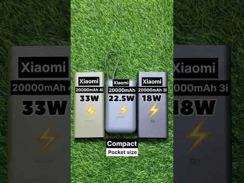 Xiaomi PowerBank 4i 33W⚡vs Xiaomi Compact 22.5⚡vs Mi Power Bank 3i 18W⚡comparison #powerbank