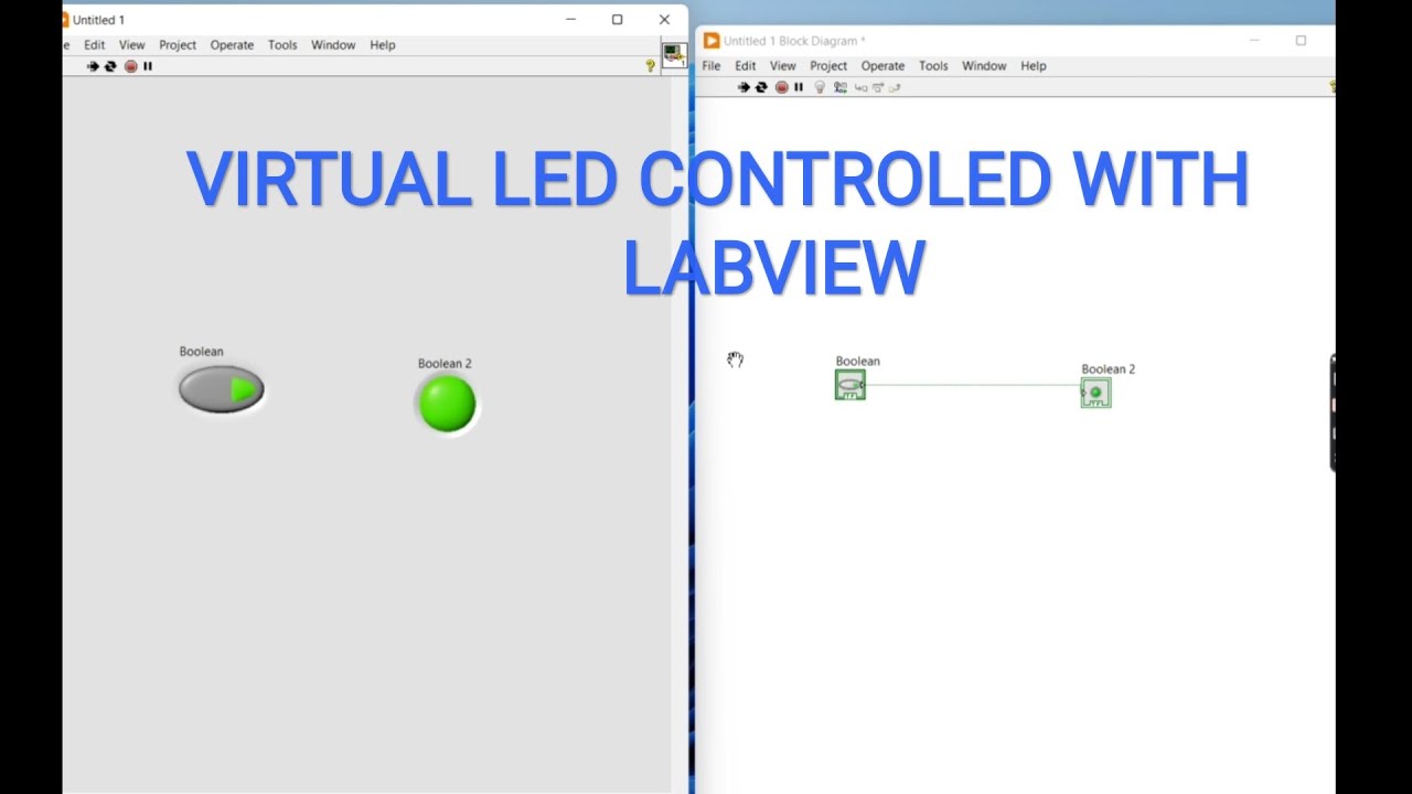 LABVIEW INTRODUCTION :VIRTUAL LED CONTROLED WITH VIRTUAL SWITCH