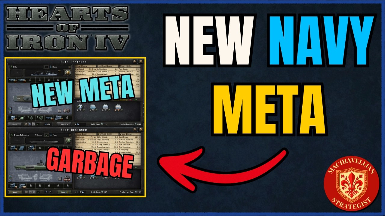 ⚓ Destroyers OP, Submarines RUINED: The Navy META Changes Again... | HOI4 Guides
