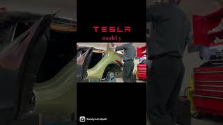 Tesla model 3 quarter panel replacement- check out my YouTube channel for more videos.