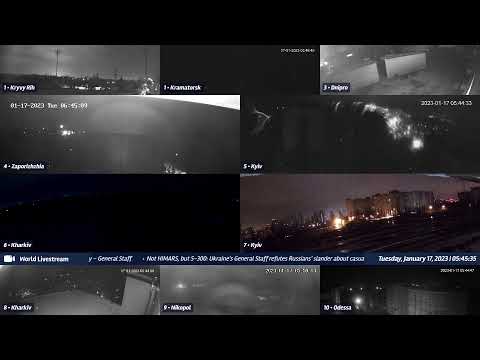 Live views from Ukraine 01/16/2023 B - Kramatorsk, Kharkiv, Kyiv, Zaporizhzhia and other cities