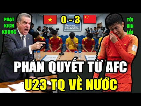 Cả Châu Á Sốc: AFC Đưa Án Phạt Kịch Khung, U23TQ Về Nước Đau Đớn, Sự Nghiệp 5 Cầu Thủ Tan Vỡ